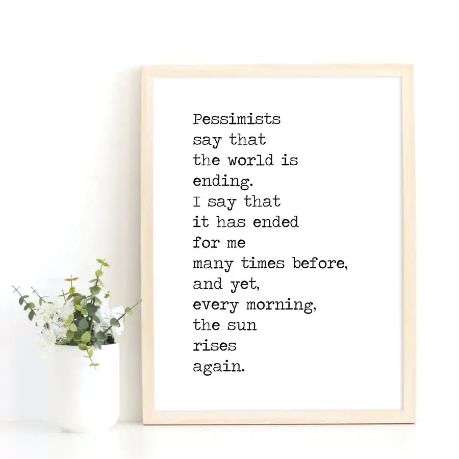 Life Quote Poem Print, Minimalist Decor Print - Wattle Designs