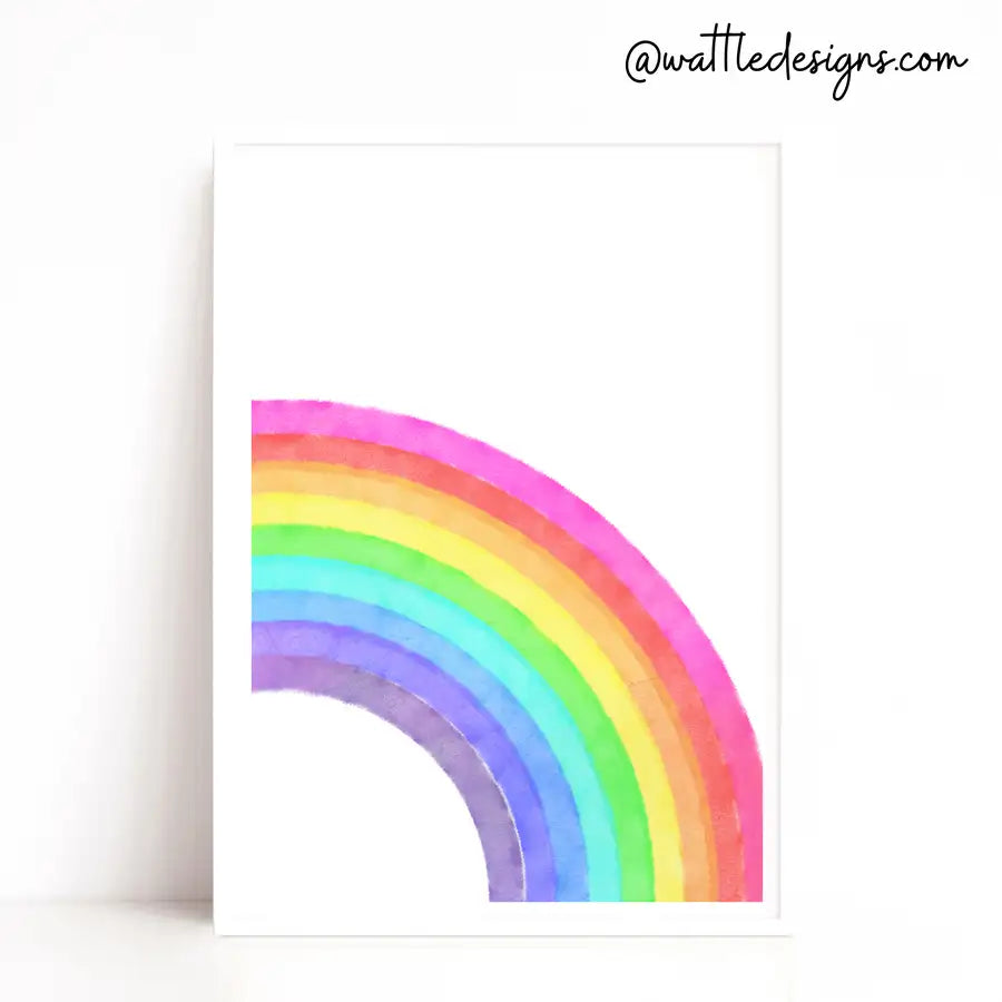 rainbow decor for kids room poster