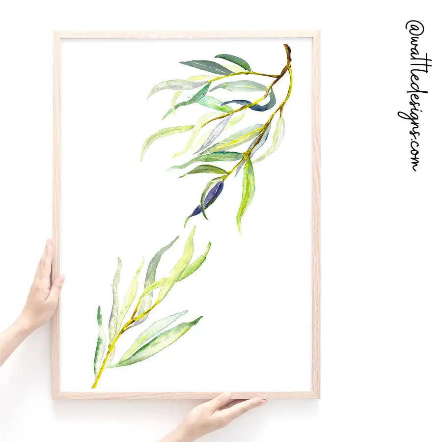 Willow Leaf Print | 9th Anniversary Gift - Wattle Designs
